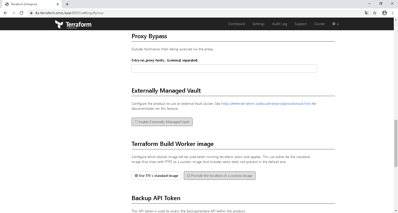 Terraform Enterprise Proxy Bypass