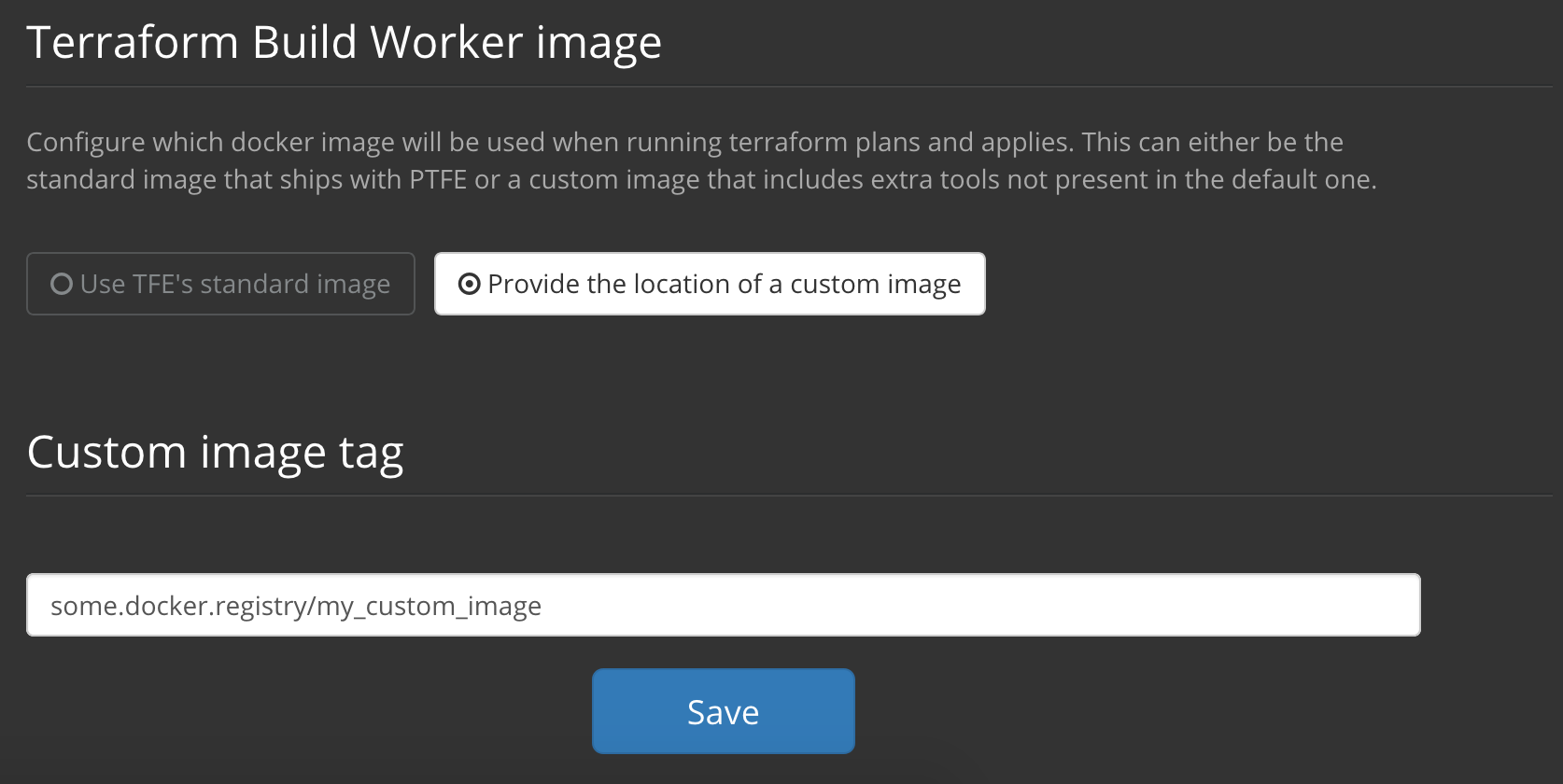 Terraform Enterprise docker image